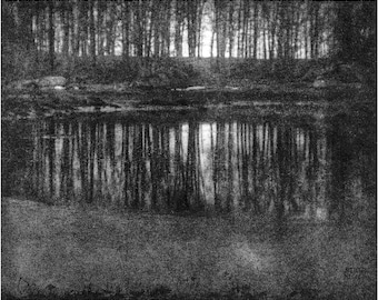 Edward Steichen, Moonlight, The Pond, 1906 | Art Print | Canvas Print | Fine Art Poster | Art Reproduction | Archival Giclee | Gift Wrapped