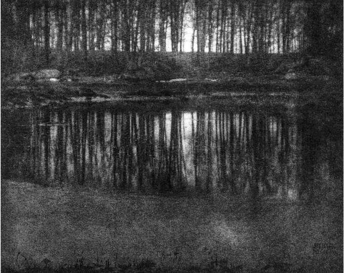 Edward Steichen, Moonlight, The Pond, 1906 | Art Print | Canvas Print | Fine Art Poster | Art Reproduction | Archival Giclee | Gift Wrapped