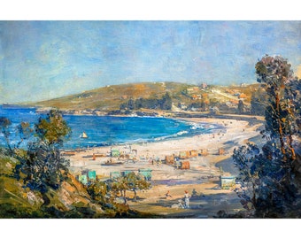 Arthur Streeton, Coogee Bay, 1907 | Art Print | Canvas Print | Fine Art Poster | Art Reproduction | Archival Giclee | Gift Wrapped