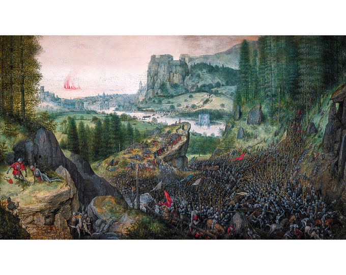 Pieter Bruegel the Elder, The Suicide of Saul, 1562 | Art Print | Canvas Print | Fine Art Poster | Art Reproduction | Giclee | Gift Wrapped