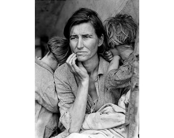 Dorothea Lange, Migrant Mother, 1936 | Art Print | Canvas Print | Fine Art Poster | Art Reproduction | Archival Giclee | Gift Wrapped