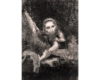 Odilon Redon, Caliban, 1881 | Art Print | Canvas Print | Fine Art Poster | Art Reproduction | Archival Giclee | Gift Wrapped
