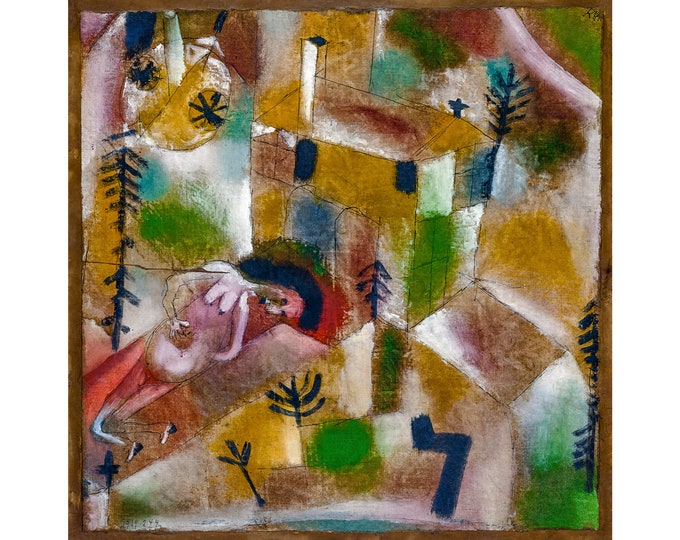 Paul Klee, Death in the Garden, Legend, 1919 | Art Print | Canvas Print | Fine Art Poster | Art Reproduction | Archival Giclee | Gift Wrap