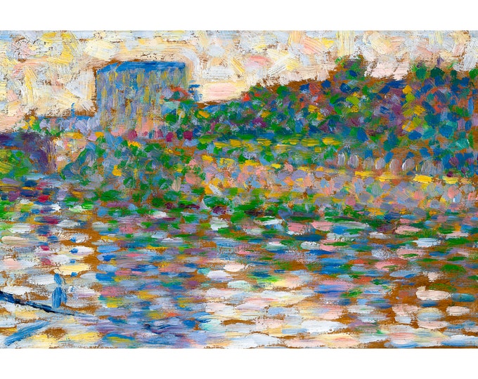 Georges Seurat, The Seine at Courbevoie, 1884 | Art Print | Canvas Print | Fine Art Poster | Art Reproduction | Archival Giclee | Gift Wrap