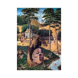 Hieronymus Bosch, Temptation of Saint Anthony, 1490 | Art Print | Canvas Print | Fine Art Poster | Art Reproduction | Archival Giclee | Gift