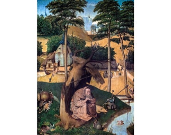 Hieronymus Bosch, Temptation of Saint Anthony, 1490 | Art Print | Canvas Print | Fine Art Poster | Art Reproduction | Archival Giclee | Gift