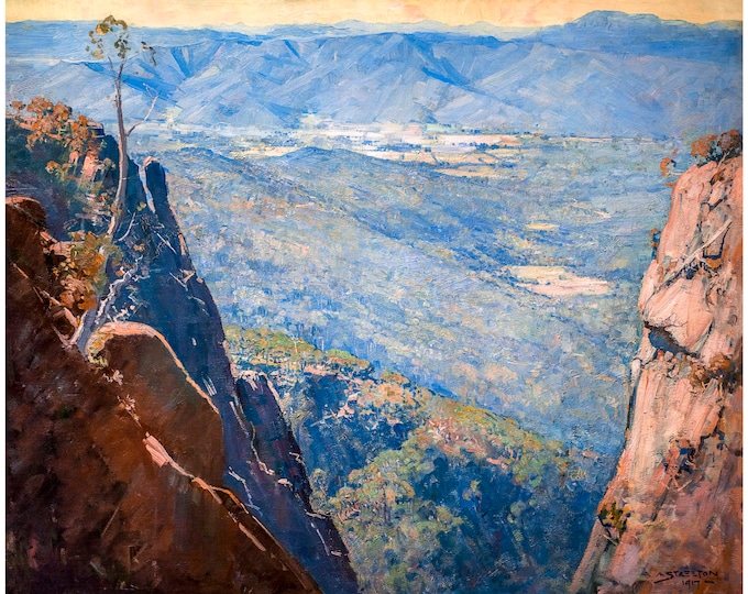 Arthur Streeton, Blue Depths, 1917 | Art Print | Canvas Print | Fine Art Poster | Art Reproduction | Archival Giclee | Gift Wrapped