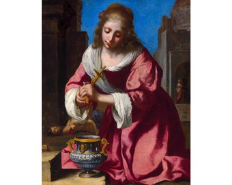 Johannes Vermeer, Saint Praxedis, 1655 | Art Print | Canvas Print | Fine Art Poster | Art Reproduction | Archival Giclee | Gift Wrapped