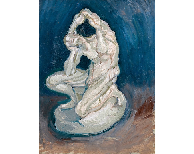 Van Gogh, Kneeling Ecorché, 1886 | Art Print | Canvas Print | Fine Art Poster | Art Reproduction | Archival Giclee | Gift Wrapped