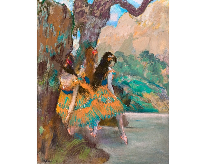 Edgar Degas, Ballet Dancers, 1877 | Art Print | Canvas Print | Fine Art Poster | Art Reproduction | Archival Giclee | Gift Wrapped