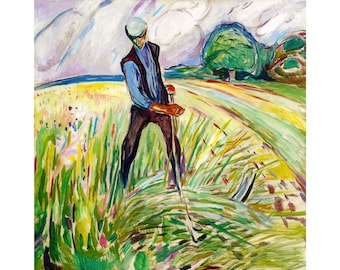 Edvard Munch, The Haymaker, 1917 | Art Print | Canvas Print | Fine Art Poster | Art Reproduction | Archival Giclee | Gift Wrapped