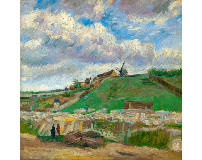 Van Gogh, The Hill of Montmartre with Stone Quarry, 1886 | Art Print | Canvas Print | Fine Art Poster | Art Reproduction | Archival Giclee