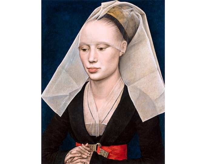 Rogier van der Weyden, Portrait of a Lady, 1460 | Art Print | Canvas Print | Fine Art Poster | Art Reproduction | Archival Giclee | Gift