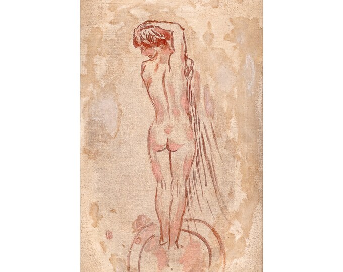 Pierre Bonnard, Nu de dos, Naked back, 1905 | Art Print | Canvas Print | Fine Art Poster | Art Reproduction | Archival Giclee | Gift Wrapped