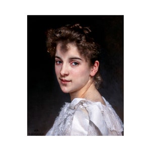William-Adolphe Bouguereau, Gabrielle Cot, 1890 | Art Print | Canvas Print | Fine Art Poster | Art Reproduction | Archival Giclee | Gift