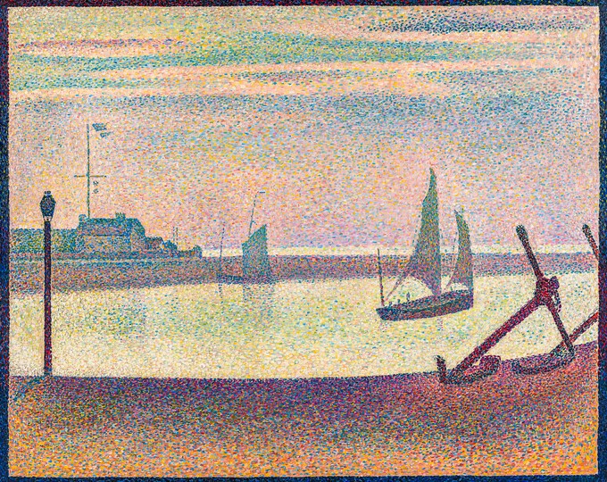 Georges Seurat, Channel at Gravelines Evening, 1890 | Art Print | Canvas Print | Fine Art Poster | Art Reproduction | Archival Giclee | Gift