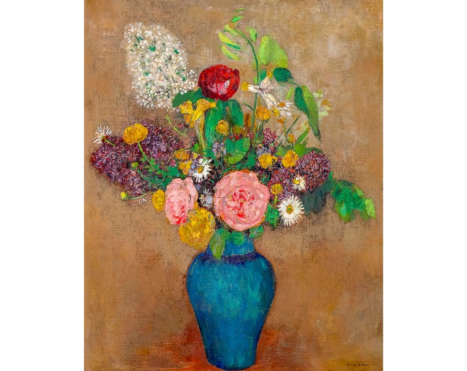 Odilon Redon, Vase de fleurs, Redon Print | Art Print | Canvas Print | Fine Art Poster | Art Reproduction | Archival Giclee | Gift Wrapped