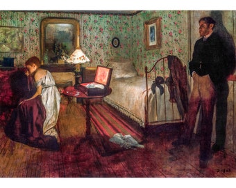 Edgar Degas, Interior, 1869 | Art Print | Canvas Print | Fine Art Poster | Art Reproduction | Archival Giclee | Gift Wrapped