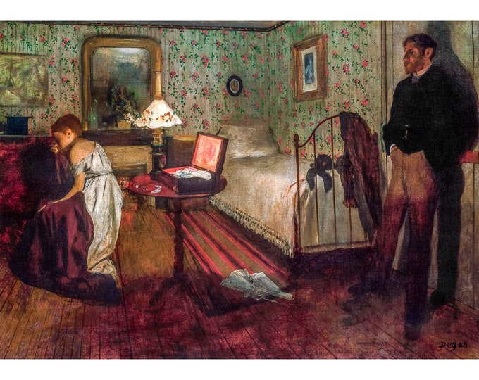 Edgar Degas, Interior, 1869 | Art Print | Canvas Print | Fine Art Poster | Art Reproduction | Archival Giclee | Gift Wrapped