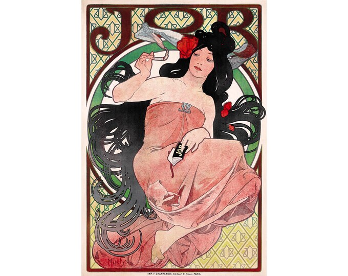 Cigarette Paper Poster, Job Papers | Art Print | Canvas Print | Fine Art Poster | Art Reproduction | Archival Giclee | Gift Wrapped