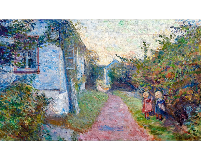 Edvard Munch, Summer Evening in Åsgårdstrand, 1891 | Art Print | Canvas Print | Fine Art Poster | Art Reproduction | Archival Giclee | Gift