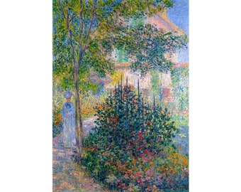 Claude Monet, Camille Monet in the Garden at Argenteuil, 1876 | Art Print | Canvas Print | Fine Art Poster | Art Reproduction | Archival