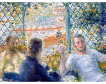 Renoir, Luncheon of the Boating Party (cropped), 1881 | Art Print | Canvas Print | Fine Art Poster | Art Reproduction | Archival Giclee