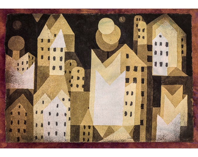 Paul Klee, Cold City, 1921 | Art Print | Canvas Print | Fine Art Poster | Art Reproduction | Archival Giclee | Gift Wrapped