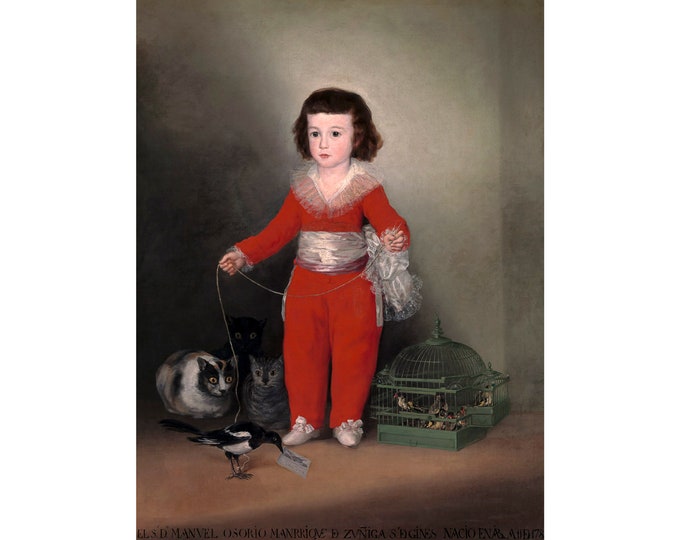 Francisco Goya, Don Manuel Osorio de Zuniga, 1788 | Art Print | Canvas Print | Fine Art Poster | Art Reproduction | Archival Giclee | Gift