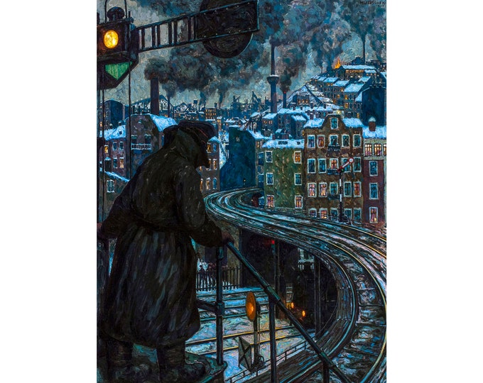 Hans Baluschek, City of Workers, 1920 | Art Print | Canvas Print | Fine Art Poster | Art Reproduction | Archival Giclee | Gift Wrapped