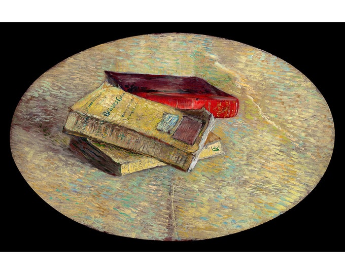 Van Gogh, Three books, 1887 | Art Print | Canvas Print | Fine Art Poster | Art Reproduction | Archival Giclee | Gift Wrapped