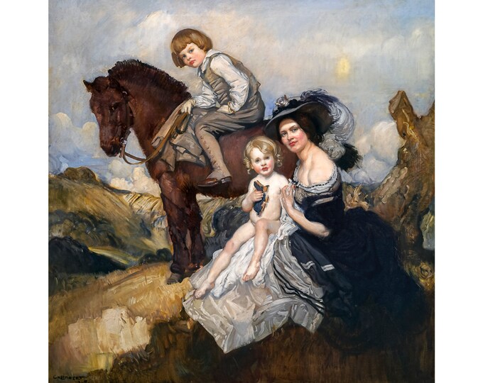 George W Lambert, Portrait Group, 1908 | Art Print | Canvas Print | Fine Art Poster | Art Reproduction | Archival Giclee | Gift Wrapped