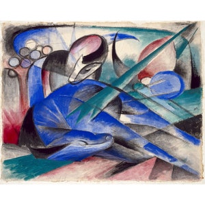 Franz Marc, Dreaming Horse, 1913 | Art Print | Canvas Print | Fine Art Poster | Art Reproduction | Archival Giclee | Gift Wrapped