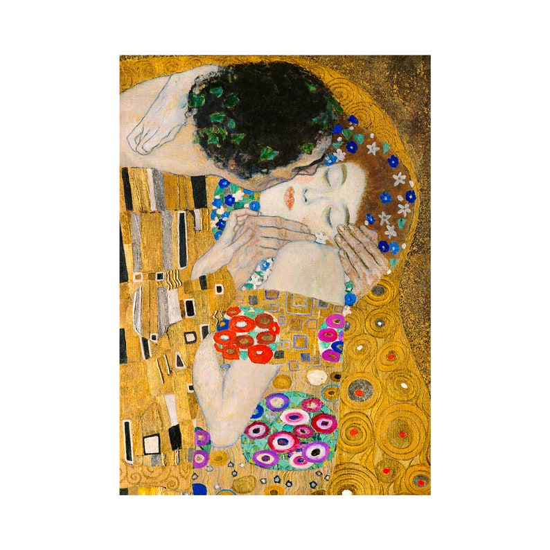 Gustav Klimt, the Kiss, (crop) 1908 | Art Print | Canvas Print | Fine ...