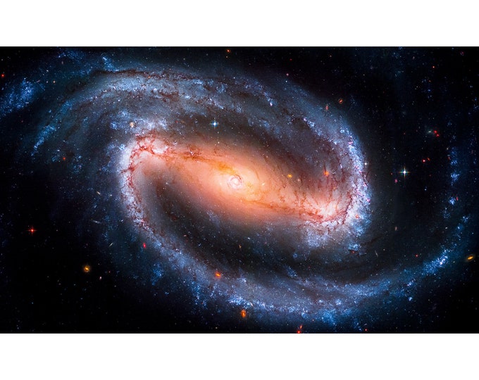 Barred Spiral Galaxy, NGC 1300, NASA Space Art | Art Print | Canvas Print | Fine Art Poster | Art Reproduction | Archival Giclee | Gift Wrap