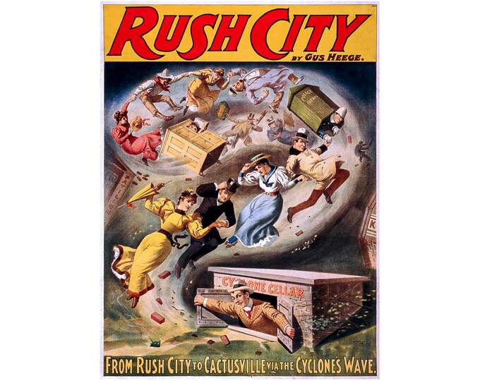 Rush City, Gus Heege, Theatre Poster | Art Print | Canvas Print | Fine Art Poster | Art Reproduction | Archival Giclee | Gift Wrapped