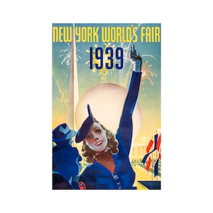 New Yorks World&#39;s Fair 1939 Poster | Art Print | Canvas Print | Fine Art Poster | Art Reproduction | Archival Giclee | Gift Wrapped
