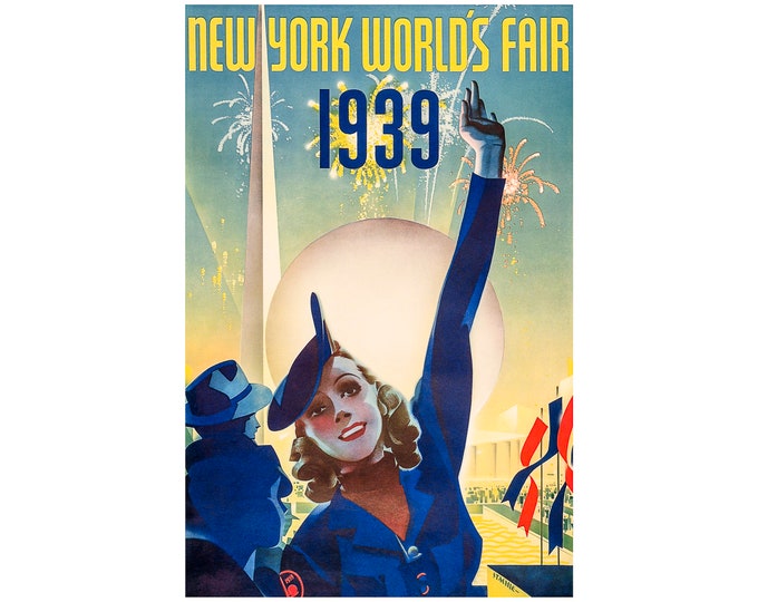 New Yorks World's Fair 1939 Poster | Art Print | Canvas Print | Fine Art Poster | Art Reproduction | Archival Giclee | Gift Wrapped