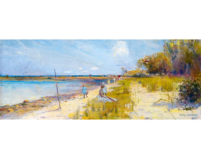 Charles Conder, Rickett's Point, 1890 | Art Print | Canvas Print | Fine Art Poster | Art Reproduction | Archival Giclee | Gift Wrapped