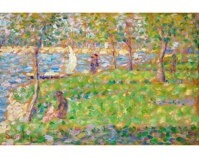Georges Seurat, Study for La Grande Jatte, 1885 | Art Print | Canvas Print | Fine Art Poster | Art Reproduction | Archival Giclee | Gift