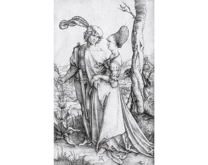 Albrecht Dürer, The Promenade, 1498 | Art Print | Canvas Print | Fine Art Poster | Art Reproduction | Archival Giclee | Gift Wrapped