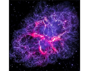 Crab Nebula, NASA Space Art | Art Print | Canvas Print | Fine Art Poster | Art Reproduction | Archival Giclee | Gift Wrapped