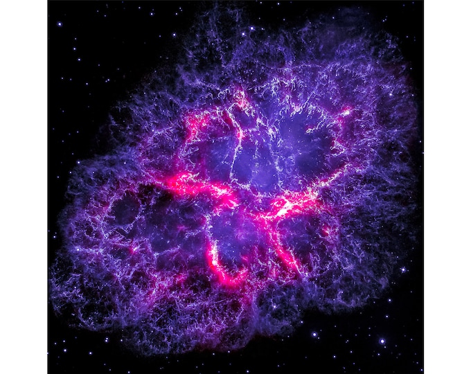 Crab Nebula, NASA Space Art | Art Print | Canvas Print | Fine Art Poster | Art Reproduction | Archival Giclee | Gift Wrapped