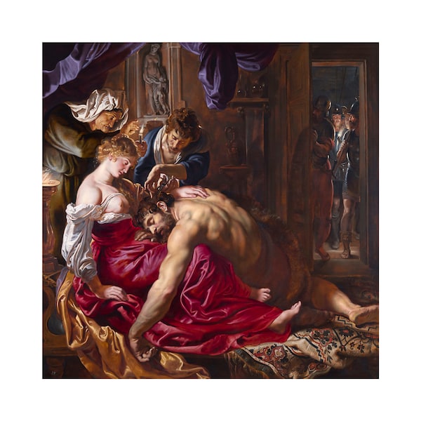 Rubens, Samson and Delilah, 1610 | Art Print | Canvas Print | Fine Art Poster | Art Reproduction | Archival Giclee | Gift Wrapped