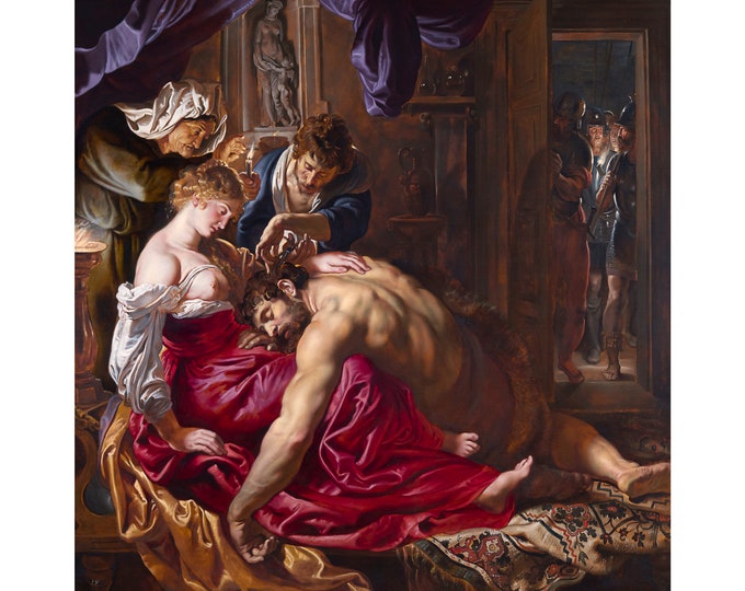 Rubens, Samson and Delilah, 1610 | Art Print | Canvas Print | Fine Art Poster | Art Reproduction | Archival Giclee | Gift Wrapped