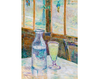 Van Gogh, Café table with absinth, 1887 | Art Print | Canvas Print | Fine Art Poster | Art Reproduction | Archival Giclee | Gift Wrapped