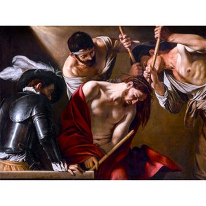 Caravaggio, The Crowning with Thorns, 1604 | Art Print | Canvas Print | Fine Art Poster | Art Reproduction | Archival Giclee | Gift Wrapped