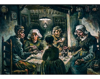 Van Gogh, The Potato Eaters, 1885 | Art Print | Canvas Print | Fine Art Poster | Art Reproduction | Archival Giclee | Gift Wrapped