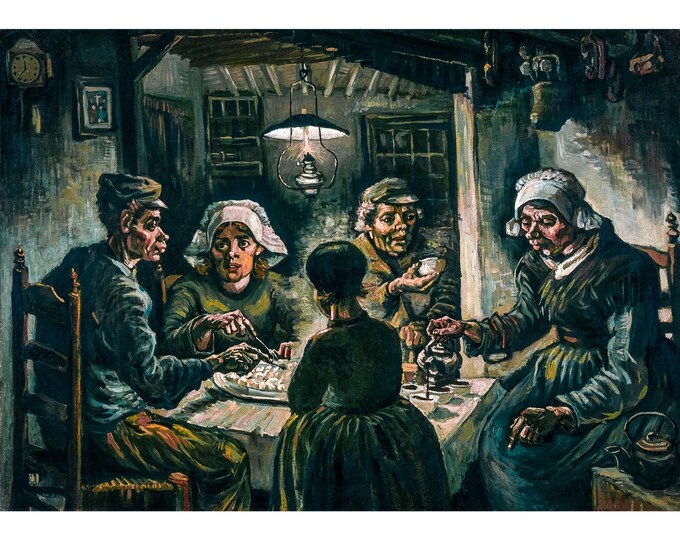 Van Gogh, The Potato Eaters, 1885 | Art Print | Canvas Print | Fine Art Poster | Art Reproduction | Archival Giclee | Gift Wrapped