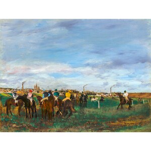 Edgar Degas, The Races, 1872 | Art Print | Canvas Print | Fine Art Poster | Art Reproduction | Archival Giclee | Gift Wrapped